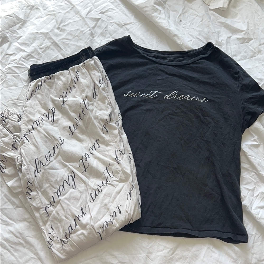 Sweet Dreams Black and White Pajama Set